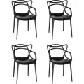 Набор 4 шт. Стул обеденный DOBRIN MASTERS, LMZL-PP601, чёрный (B-03)