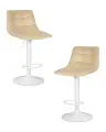 Стул барный DOBRIN Набор 2 шт Стул барный DOBRIN TAILOR WHITE, бежевый велюр (MJ9-10) арт. LM-5017-N_W-M_V-MJ9-10