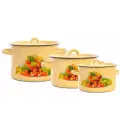 Набор посуды эмалированная сталь, 3 предмета, кастрюли 1.5,2.9,4.5 л, индукция, СтальЭмаль, Урожай, 1с33