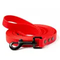 Поводок из биотана 3 м, ширина 16 мм, Woofy Iron , прорезиненный, водостойкий, красный