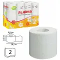 Бумага туалетная бытовая, спайка 24 шт, 2-х слойная, (24х18,5 м), LAIMA, белая, 128719