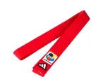 Пояс для кимоно adidas, сертификат WKF, 260 см, красный