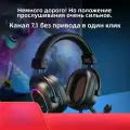 Fifine H6 Игровая гарнитура, проводной USB, эффект симфонического освещения RGB, подключаемый микрофон, подходит для компьютера, ноутбука, PS4/5, три режима эквалайзера-серый-серый