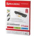 Пакетная пленка для ламинирования BRAUBERG Пленки-заготовки, А4, 175 мкм, 530804 100 шт. 175 мкм