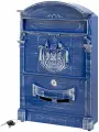 Почтовый ящик с замком металлический аллюр №4010В антик синий