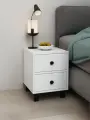 Тумба прикроватная с 2 выдвижными ящиками Alubalu 45х35х35 см белая