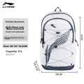 Рюкзак LI-NING, Backpack Large Capacity School Bag for Men Middle School Hig, большая вместимость, для путешествий, для активного отдыха, городской, школьный, для мужчин
