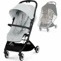 Cybex Orfeo 2025 компактная прогулочная коляска с дождевиком и бампером, цвет Fog Grey шасси BLK, с рождения до 4 лет