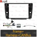 Рамка для автомобиля Burgim Android для Skoda Octavia Mk2 A5 2004-2014 9 дюймов 2DIN стереопанель Fascia 16PIN жгут проводов Canbus Box, frame cable canbus