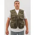 Жилет мужской сетчатый зеленый разгрузочный строительный, для рыбалки, охоты, 4xl