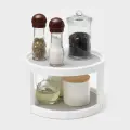 Подставка вращающаяся 2-х ярусная Griten, с силиконовой вставкой, d 25 см, белая