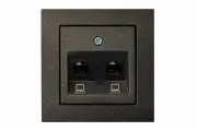 LIREGUS Розетка Компьютерная Двойная (2хRJ45) Антрацит LIREGUS EPSILON