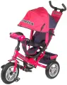 Велосипед детский трехколесный Formula A3 с родительской ручкой и фарой, 2025, розовый