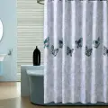 Штора для ванной GUSTORE, 240x200, ткань, с утяжелителями, кольца в комплекте