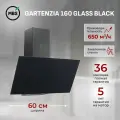 Кухонная вытяжка наклонная MBS GARTENZIA 160 GLASS BLACK/60 см/производительность 650 м3/ч, низкий уровень шума