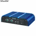 Компактный безвентиляторный промышленный мини-ПК Shuttle Fanless BPCWL03 (i5-8365UE -20 ~ +60, no SSD, no RAM, Intel UHD Graphics 620, 2x1000 Мбит/с, 4xUSB 3.0, HDMI, COM, чёрный, синий