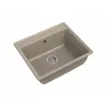 Кухонная мойка GRANFEST мрамор VERTEX GF-V580L песочный, врезная + сливная арматура/Раковина для кухни