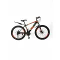 Велосипед подростковый горный RAYERIC Колёса 24 21 скорость, черно-оранжевый