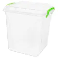 Elfplast Контейнер Fresh Box квадратный 11 л, 26.5x26.5 см, прозрачный/зеленый, 1 шт.
