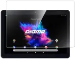 Защитное стекло на Digma CITI Octa 10 SC9863 на Экран (гибридное=пленка+стекловолокно) прозрачное тонкое Hybrid Glass Miuko
