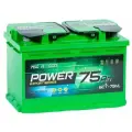 Аккумулятор автомобильный POWER 75 А/ч 750 А прям. пол. Росс. авто (277x177x190)