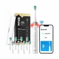Электрическая зубная щетка Bitvae S2 Toothbrush (чехол + 8 насадок) с поддержкой прилоложения для смартфонов, белая