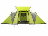 Палатка Norfin SALMON NF, кемпинговая, с тамбуром, 4-местная, автоматическая, салатовая