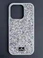 Чехол Swarovski для iPhone 16 Pro, силиконовый / серебристый