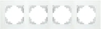 Рамка горизонтальная 4-местная, серия Катрин, GFR00-7004-01, белый