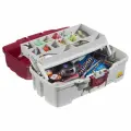 Ящик для рыболовных приманок снастей одно полочный Plano один ярус, красный/белый
