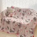 Двусторонний диван-одеяло Sanrio Hello Kitty Kuromi Melody с рисунком из мультфильма «вагончик-машина», кондиционер, покрывало для офиса и сна, Size,100x150cm