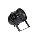 LC20408 УФ прожектор, светодиодный, в корпусе PAR 64. 36x3Вт UV светодиодов, управление DMX512-3/8 каналов, авто режим, master slave, звуковая активация. Вес 2,5 кг, размер 205х245х295mm