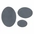 59404 Набор заплаток пришивных из замши, овал 4*5,5см, 6*8,2см, 8*10,9см, с перфорацией, 3шт/упак (26 серый)