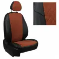 Комплект авточехлов Автопилот Алькантара ромб Ford Focus II Comfort Sd/Hb/Wag с 05-11г. Черный + Коричневый