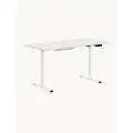 Компьютерный игровой стол с регулировкой высоты, электроприводом AT-003.1 ЛДСП, металл, белый, 140х60х72/118