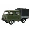 Машинка УАЗ 39094 Фермер пластик зеленый с тентом, 1:43
