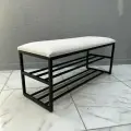 Банкетка в прихожую для обуви 100х35х45 см STEEL MEBEL (БПЧ-3)