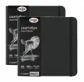 Набор из 2 шт. - Скетчбук 80л, 200*200 Гамма Студия, черный, твердая обложка, на резинке, черная, 140г/м2