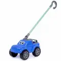 Игрушка-каталка машинка с глазками Боби с ручкой (высота хвата 40 см) джип Полесье (синий)