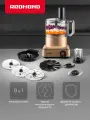Кухонный комбайн Redmond FP608, шинковка, кофемолка, соковыжималка, 1300 Вт, бронзовый