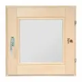 Форточка для бани и сауны Банные штучки, двойное стекло, 50 х 50 см, липа