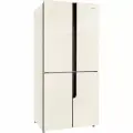 Холодильник Side-by-side Nordfrost RFQ 510 NFGI inverter, бежевое стекло с полоской, 470 л, 4 двери, Total No Frost, зона свежести