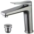 Смеситель Lemark Bronx LM3737GM для раковины, графит