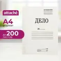 Attache Папка-скоросшиватель Дело A4, картон 380 г/м2, белый