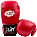 Перчатки боксёрские, тренировочные CLIFF CLUB, PVC, 14 унций, красно-белые