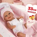 Кукла reborn пупс Arias elegance маленькая 33 см испанская силиконовая виниловая, 1 шт.