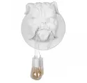 Настенный светильник Loft IT Bulldog 10177 White, Светодиодная, E27, Пластик/Белый, Арт-деко, В гостиную, На стену, Без плафона, Испания
