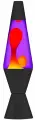 Лавовая Лампа Конус, E14, 38см, оранжево-фиолетовая (черный корпус)
