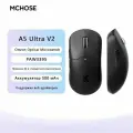 MCHOSE Игровая мышь беспроводная A5 Ultra(Оснащен приемником 4K), белый, бежевый