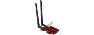 Сетевой PCI-E адаптер CUDY WE3000S красный, Bluetooth 5.2, беспроводной